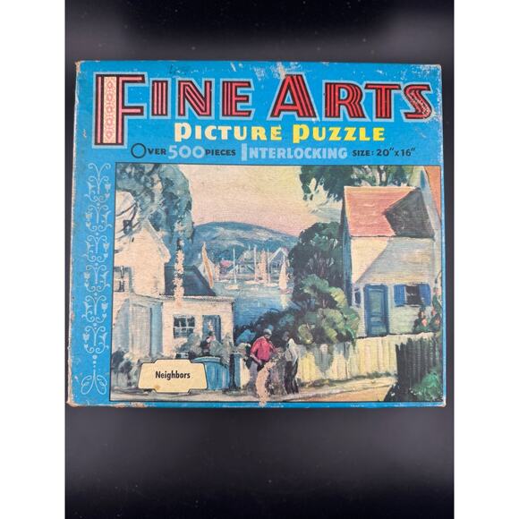 Vintage Fine Arts Puzzle - Neighbors - Picture 1 of 7